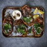 Turkish beef flatbreads. Sage Creative recipes for Good Food online and Home Front. November 2021. Good Food use only.