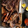 T-bone steak with barbecue sauce by Neil Perry. Images by William Meppem, please credit.