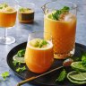 Adam Liaw's rockmelon and mango agua fresca.
