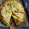 This cheddar and onion almond tart combines elements of a classic ploughman's platter.