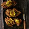 Adam Liaw's lamb steaks with caramelised onion butter.