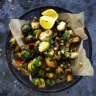 Salt and pepper brussels sprouts.