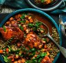 Bulk out your casserole with legumes in Neil Perry's braised chicken with lentils.