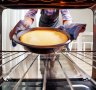 Many domestic ovens have a hot spot and you may need to turn cake tins midway through baking.