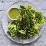 Adam Liaw's leaf salad with parsley vinaigrette.