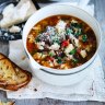 Serving suggestion: Chunky chicken and celeriac soup with garlicky grilled sourdough on the side.