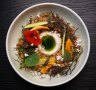 Mixed Mount Zero grain salad with ricotta.