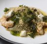 Go-to dish: Fazzoletti pasta with prawns, fried nettles, ricotta and lemon.