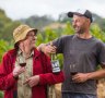 Stephen Morris and his son Stephen at Pennyweight Winery. 