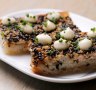 Flavour bomb: Prawn toast with truffled yuzu mayo.