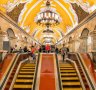 Komsomolskaya subway station in Moscow.