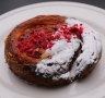 Rosewater, pastry cream and raspberry pastry at Ned's Bake in South Yarra.