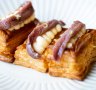 Anchovy and parmesan custard Danish pastry.