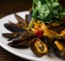 Go-to dish: Tonnarelli wtih mussels and herb crumb.