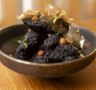 Journey to the dark side: Kuro fried chicken, ume, bonito.