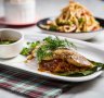 Magic Mountain Saloon's snapper sandwich with red curry, dill and ginger.