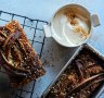 Banana bread with chai spiced creme fraiche.