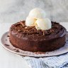 Stewart Wesson's chocolate souffle cake.