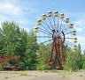 Abandoned ferris wheel in amusement park in Pripyat, Chernobyl.