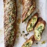DIY garlic bread with parsley and parmesan.