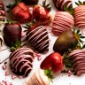 Sweetheart chocolate-covered strawberries.