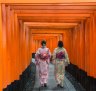 Shinto Buddhist Inari Shrine, Kyoto:  dedicated to sake, 'drink of the gods'