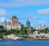 Quebec City skyline over the river.