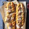Meatball sub with chimichurri.