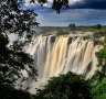 Victoria Falls unloads 550 million litres of water a minute.