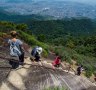 Hiking in Tijuca Forest National Park.