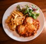 Served with chips (never fries) and a piquant salad, a good 'parmi' is a thing of beauty. 