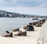 Sculpted shoes as a Memorial for Jews killed during WWII besides the Danube in Budapest. 