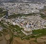 Aerial view over Mdina.