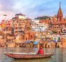 Ancient Varanasi and the Ganges river ghat.