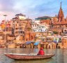 Ancient Varanasi and the Ganges river ghat.