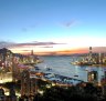 Hong Kong city and harbour view.