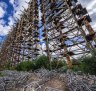 Former military Duga radar system in Chernobyl Exclusion Zone, Ukraine.