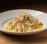 Go-to dish: Spaghettini with prawn, crab and soave.