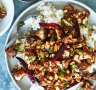 Sweet, sour and spicy kung pao cauliflower.