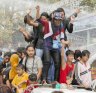 New Year in the city centre of Mandalay.