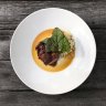 Amblemead pork collar, potatoes and roast chicken sauce at Drink Ottelia + Eat Fodder.