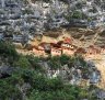 Pre-Inca mausoleum Revash in the mountains of northern Peru. 