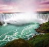 Niagara Falls at sunset.