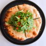 So-wrong-it's-right: Naan bread with blue cheese and walnuts.