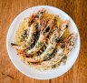 Barbecued king prawns, prawn butter, capers and parsley at Labart.