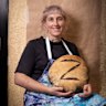 Maaryasha Werdiger with a kosher miche loaf at her new Zelda Bakery. 