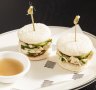 Go-to dish: Hainanese chicken club sandwiches with dipping sauce.
