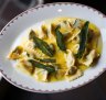 Agnolotti of pork, veal and rabbit in sage butter. 