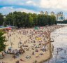 Venice beach in Kiev is popular with locals and tourists.