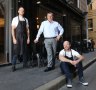 Head chef Scott Williams, Steve Anistasiou and Andrew Cibej  at the Bacco Oteria. 